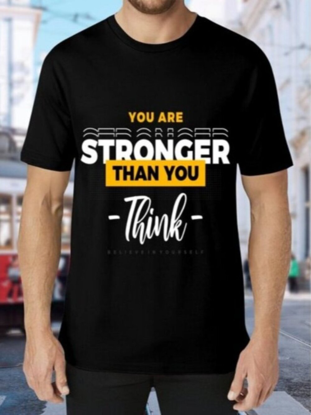 Black Motivational Graphic T-Shirt